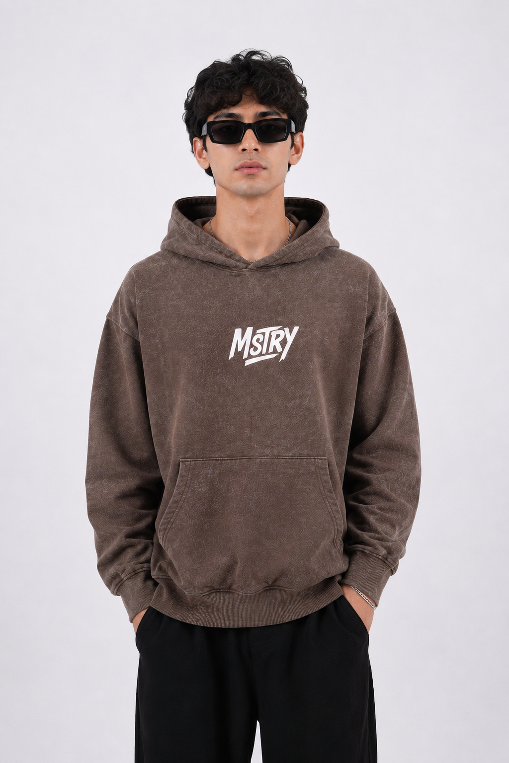 MSTRY Mocha Hoodie — front close